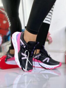 Zapatos Amc On Cloud negro fucsia para mujer, sintético premium