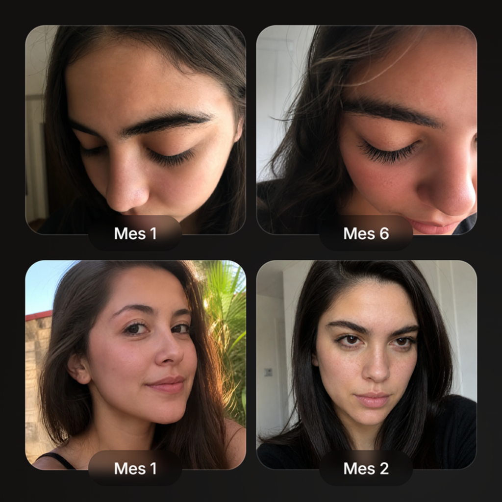 Muna crecimiento cejas y pestañas