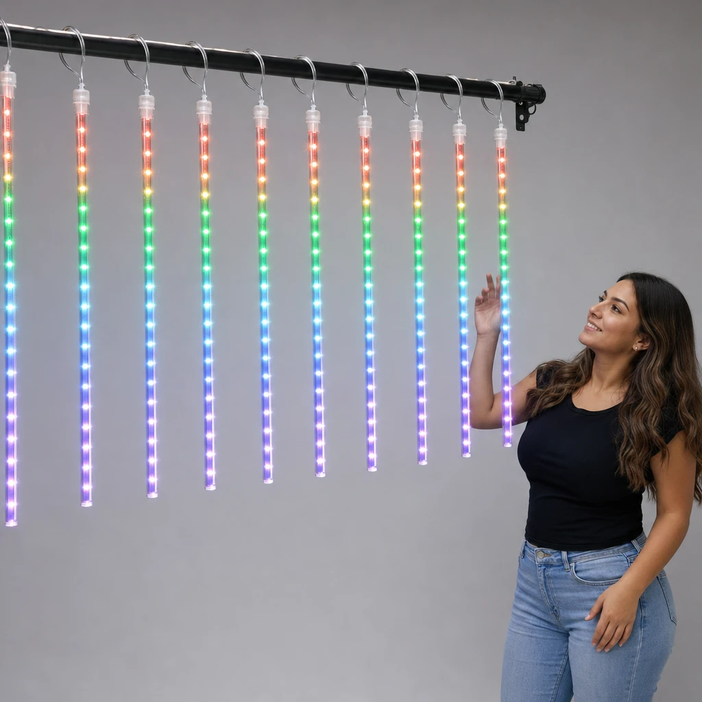 Cortina led efecto meteoro3x50 🌈 o ❄️ — imagen 4