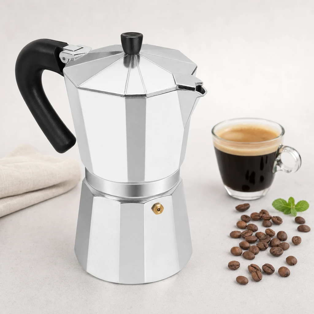 Cafetera italiana aluminio 6 tazas — imagen 4