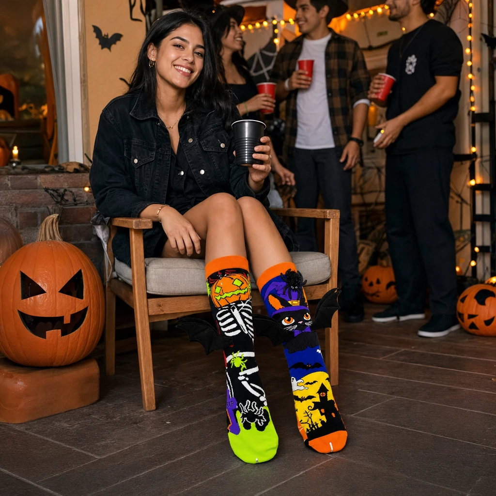 Medias locas halloween 🎃 en uso